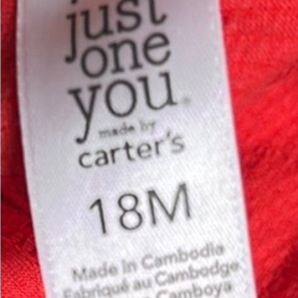 Carter's Bright Red Ruffle Dress - Picture 3 of 3